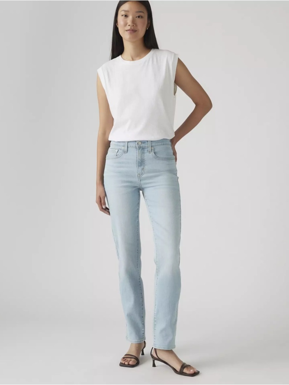 Levi’s 724 High Rise Straight Jeans Light Wash 24x30
